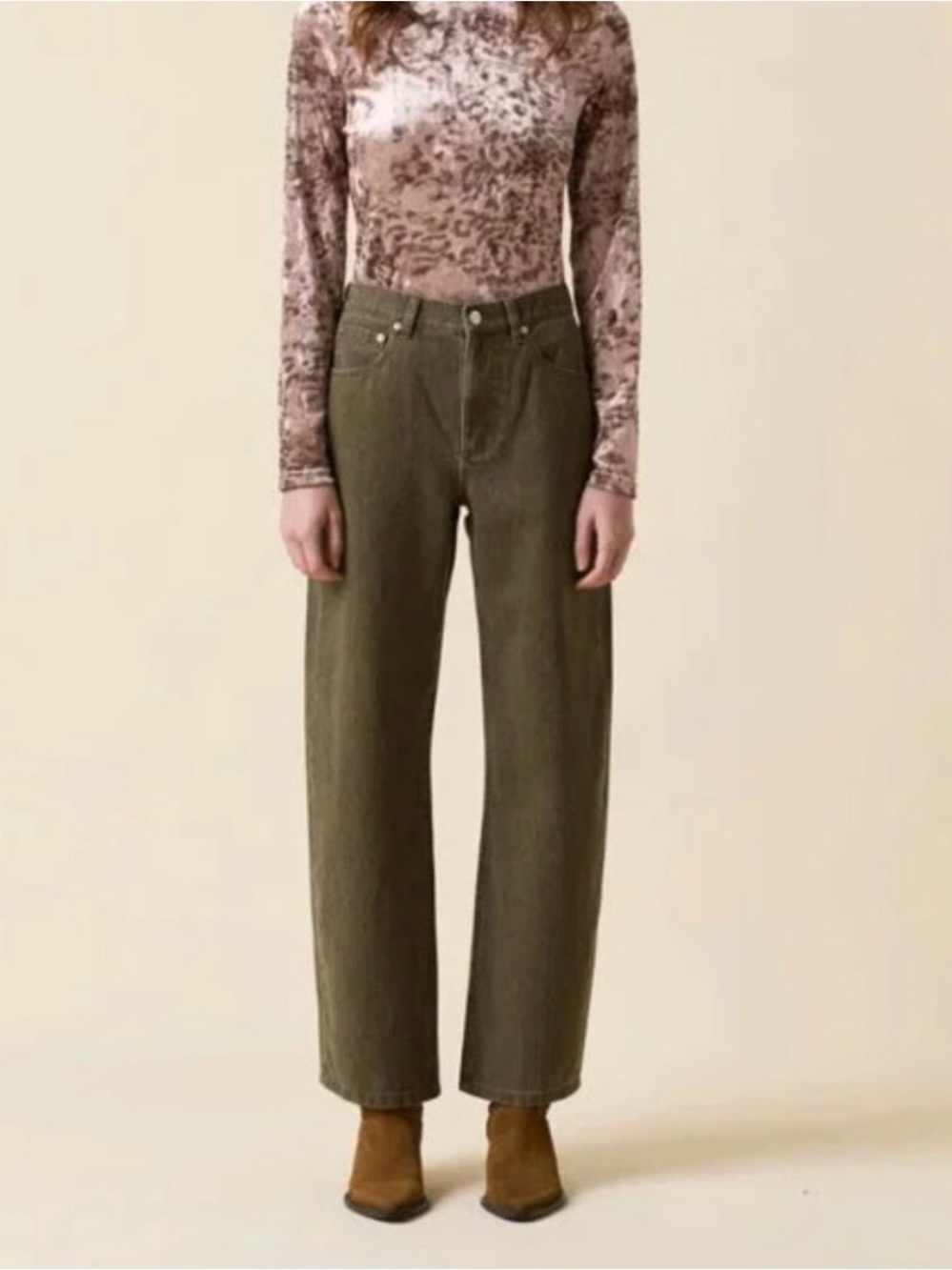 Le Jean Nomad Ankle in Olive Branch